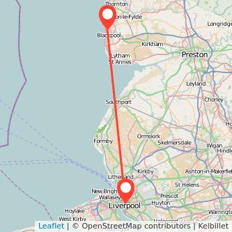 Liverpool Blackpool bus map