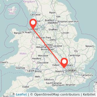 Liverpool Beaconsfield train map