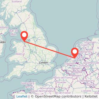 Liverpool Rotterdam train map