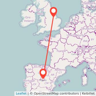 Lincoln Madrid train map