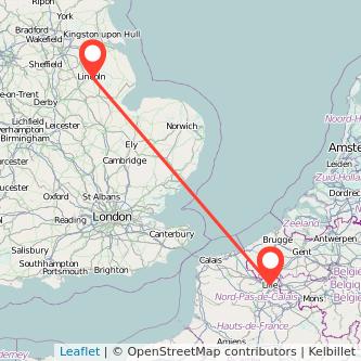 Lincoln Lille train map