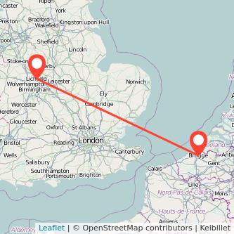 Lichfield Bruges train map
