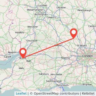 Leighton Buzzard Bristol bus map