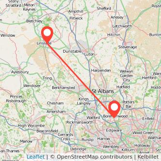 Leighton Buzzard Borehamwood train map