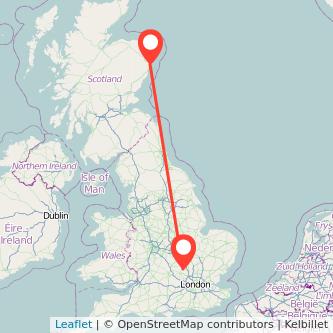 Leighton Buzzard Aberdeen train map