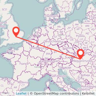 Leighton Buzzard Budapest train map