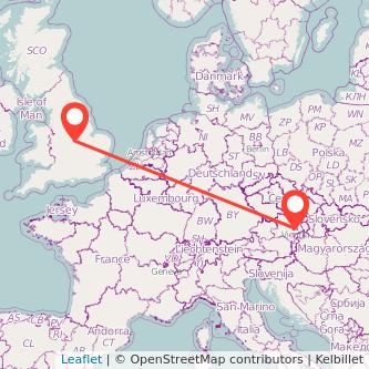 Leicester Vienna train map