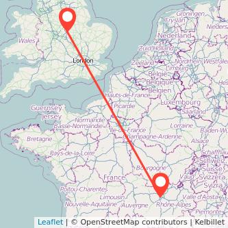 Leicester Lyon train map