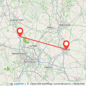 Leicester Stafford train map