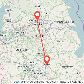 Leicester Leeds train map