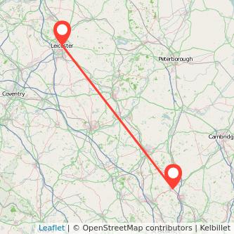 Leicester Hitchin bus map