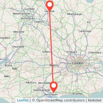 Leicester Havant train map