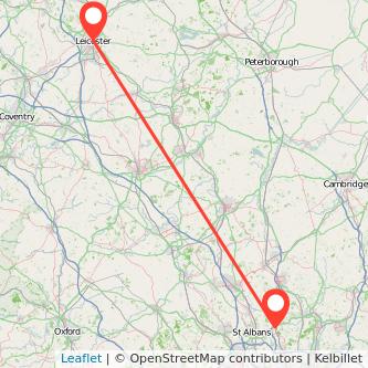 Leicester Hatfield train map