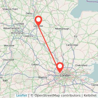 Leicester Harrow bus map