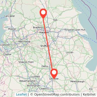 Leicester Harrogate train map
