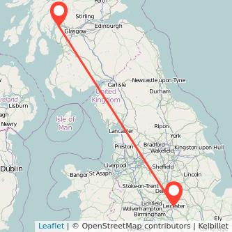 Leicester Greenock bus map