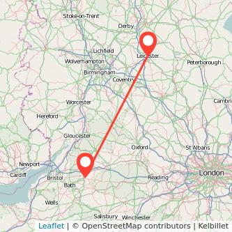 Leicester Chippenham train map