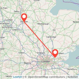 Leicester Brentwood train map