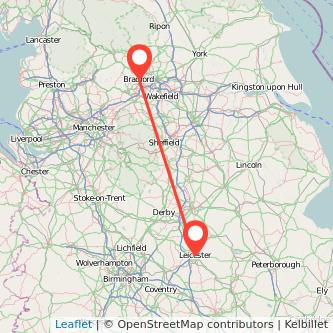 Leicester Bradford bus map
