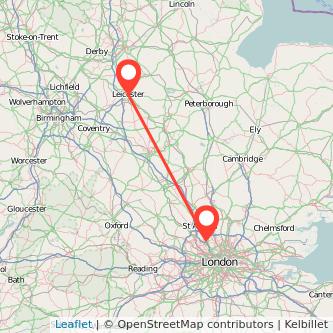 Leicester Borehamwood train map