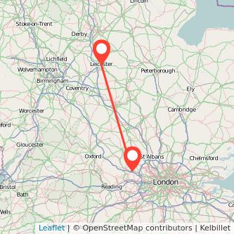 Leicester Beaconsfield train map