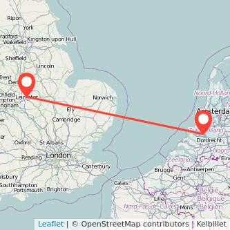 Leicester Rotterdam train map