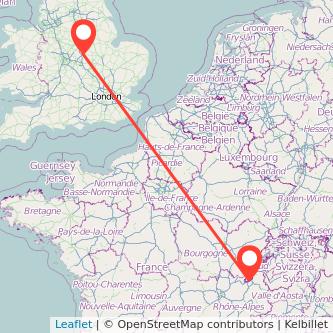 Leicester Geneva train map