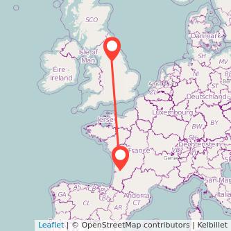 Leeds Bordeaux bus map