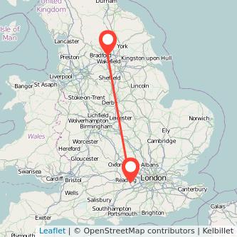 Leeds Wokingham train map