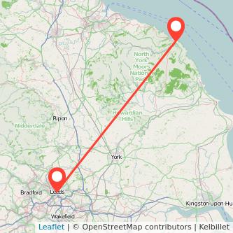 Leeds Whitby train map