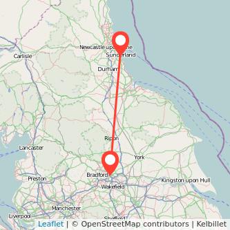 Leeds Sunderland bus map