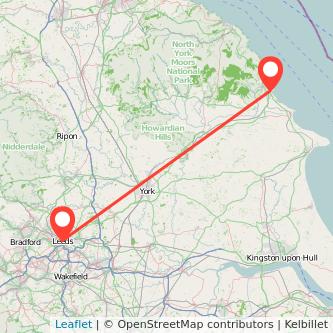 Leeds Scarborough train map