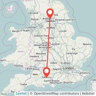Leeds Salisbury train map