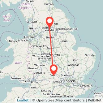 Leeds Oxford bus map