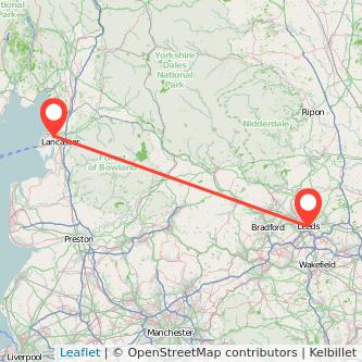 Leeds Lancaster train map