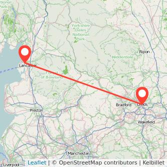 Leeds Lancaster bus map