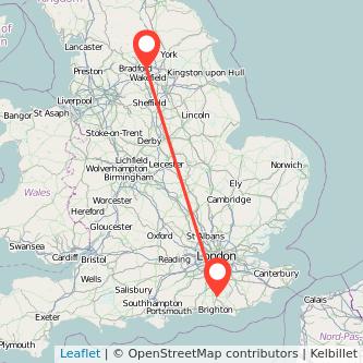 Leeds Haywards Heath bus map