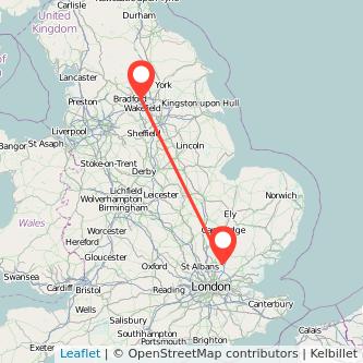 Leeds Harlow train map