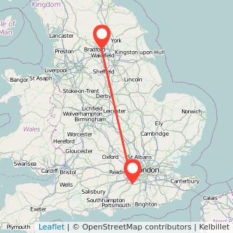 Leeds Guildford train map
