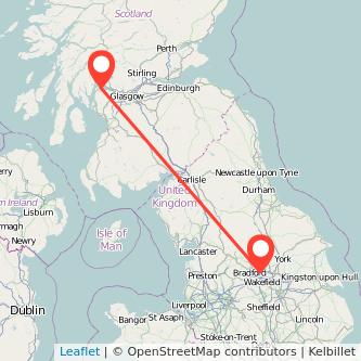 Leeds Greenock bus map