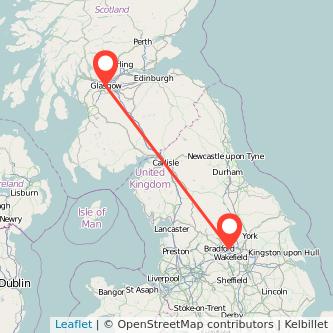 Leeds Glasgow train map