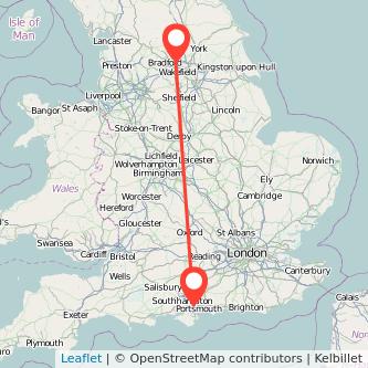 Leeds Fareham train map