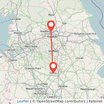 Leeds Derby bus map