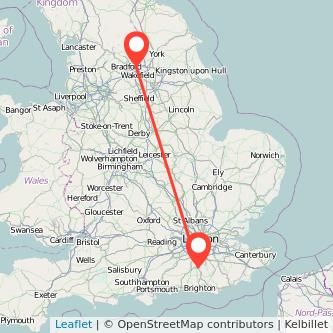 Leeds Crawley train map