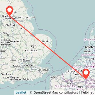 Leeds Brussels train map