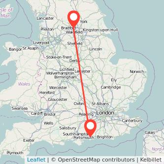 Leeds Chichester train map