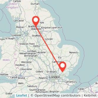 Leeds Chelmsford train map