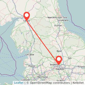 Leeds Carlisle train map