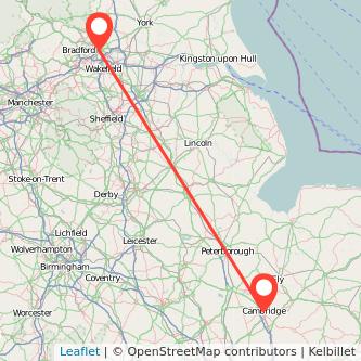 Leeds Cambridge train map