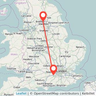 Leeds Camberley bus map